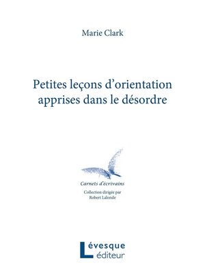 cover image of Petites leçons d'orientation apprises dans le désordre